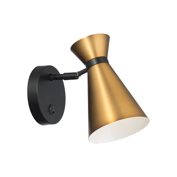 Dweled Pin Up LED Adjustable Task Light 3000K in Black Aged Brass BL-571 - main